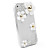 Stylish Translucent Case with Crystals for iPhone 4 (White Flower)