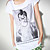  impressão menina de vidro t-shirt