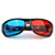  sport style herbruikbare plastic frame hars lens anaglyfische blauw + rood 3d bril