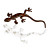  auto chroom embleem badge sticker - bruin gekko