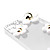  Stylish Translucent Case with Crystals for iPhone 4 (White Flower)
