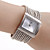  Damen silbernen Schmuck Armband mit Tschechischen Diamanten Dekor (Weiß)