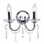  COGNAC - Lampe Murale Cristal - 2 slots à ampoule