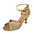  funcionamiento de oro cuero / calzado de baile chispeante brillo superior zapatos para mujeres latinas