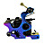  3 Cast Iron Guns Tattoo Kit with LCD Power and 55 Color Ink