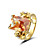  magníficos colores circonio cúbico anillo de oro 18k más disponible
