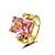  magníficos colores circonio cúbico anillo de oro 18k más disponible