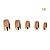  75pcs Metal Shiny Silver And Golden Acrylic UV Gel False Nail Art Tips