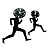  Sports-Running People Acrylic Wall Clock