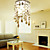  Crystal Semi Flush Mount in Warm Light
