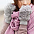  Rabbit Fur Fingertips Winter Gloves