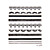  6 Nail Art Stickers French Style White/Black/Pin​k Lace