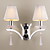  Elegant Wall Light with 2 Lights - Crystal Drops Decorated