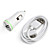  Colorful Car Charger + USB Cable for iPhone & iPod (Assorted Colors, Apple 30 pin, 5V 1A)