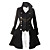  langærmet flanel sort Gothic Lolita pels