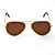  Lunettes de Soleil en Résine, UV400, Anti-Reflets (Monture Doré, Verres Fauves)