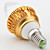  E14 3W 300LM 6000-6300K Natural White Light Gold Cover LED Candle Bulb (85-265V)