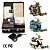  Kit de Tatouage Pro 3 de puissance des fusils pointe de la peau des aiguilles d'alimentation en encre