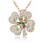  Clover Shape Crystal Necklaces In Gold Alloy More Colors Available