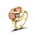  Shining Cubic Zirconia 18K Gold Plated Ring More Colors Available
