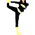  Black and Yellow Women Lycra Zentai Inspired by Batman
