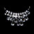  Crystal Bib With Ribbon Tie Necklace