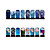  12pcs prego armadura arte folha wraps série de patches adesivos azuis