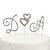  Rhinestone Bride & Groom's Initials Cake Topper