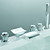  zeitgenössischen zwei Griffe Wasserfall Badewanne Wasserhahn mit Handbrause (verchromt)