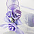  Lilac Rose Glass Candle Holder