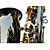  saxofone alto placa de níquel preto