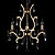  Crystal Chandelier with 3 Lights in Metal