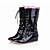  Lackleder niedrigen Ferse Mitte der Wade Stiefel / Schnürschuhe mit Spitzen-up Flitterwochen Schuhe (mehr Farben)