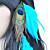  1 stk klip i påfugl fjer hair extensions