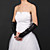  Satin Bridal Gloves With Appliqués And Beading (More Colors)