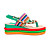  Canvas Platform Sandals With Chain (More Colors)