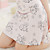  fleur imprimé dentelle v-cou chemise