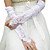  Satin Bridal  Elbow Gloves With Appliqués And Ruching