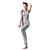  Yoga&Aerobics Woman Sports Wear Yoga Suit (Gray)