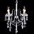  lustre en cristal avec 4 lumières dans ampoule bougie
