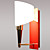  1 - Light Wall Light in Red Accent