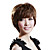  Hand Tied Short Natural Wavy Mixed Hair Wig with UVP Antimicrobial Net