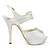  Satin Stiletto Heel Platform With Rhinestone Wedding Shoes (More Colors Available)