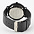  Unisex Leather Analog Quartz Wrist Watch (Black)