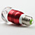  E27 3W RGB Light Red Cover LED Crystal Ball Bulb with Remote Control (220V)