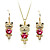  Lazy Cat Crystal Jewelry Set
