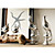  2 aves pieza de decoración en la mesa de plateado