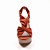  XOCHIQUETZAL - Chaussures Ouvertes à l'Arrière Lune de Miel Semelle Compensées Simili Cuir