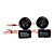  500W Plastic Tweeters Speaker for Car Stereo Audio System, Black, Pair, DC 12V