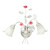  Country Style Ceramic Wall Light with 2 Lights
